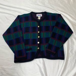 Vintage 70s/80s Tally Ho Vintage Button Up Cardigan Size Medium Petite